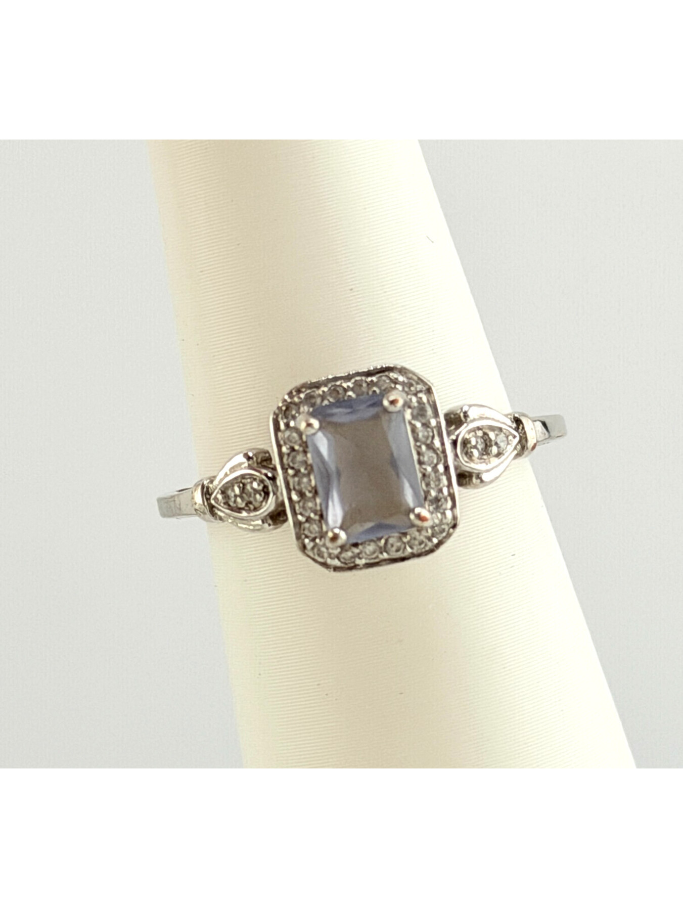 Bomb Party Ring Size 7 Blue On Rhodium Retro (No Bag)